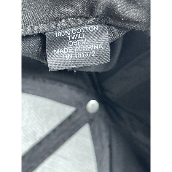 PRIMITIVE Snapback Black Hat Cap White Embroidered Spell Out Cotton Twill OSFM - Picture 8 of 8